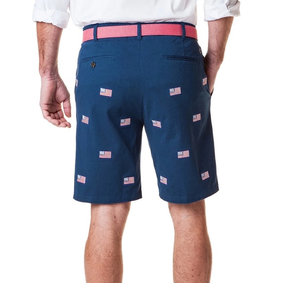 Castaway Nantucket Island embroidered American flag shorts - Picture 3 of 5